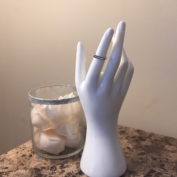 Silver Bar Open Adjustable Ring - Picture 9 of 10